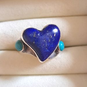 Blue Lapis and Torquise Sterling Silver JAY KING DTR Ring 💙